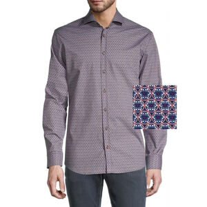 NEW BRAX NORDSTROM ~ Harold Hi-Flex Modern Fit Shirt Size L (41/42)